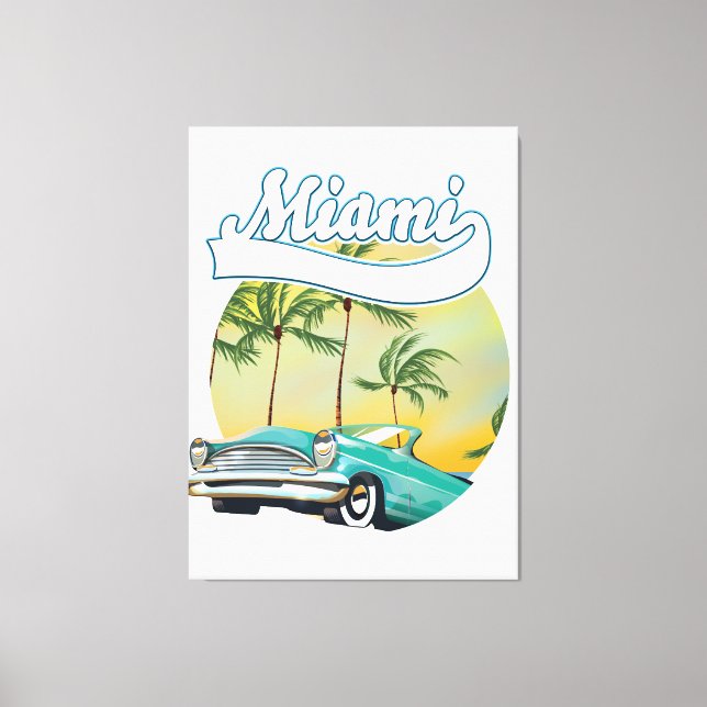 Lienzo logotipo de Miami Sunset (Anverso)