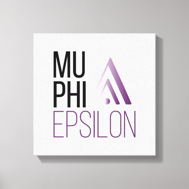 Lienzo Logotipo de Mu Phi Epsilon (Anverso)