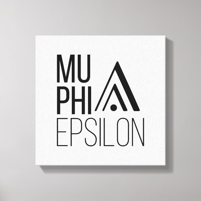Lienzo Logotipo de Mu Phi Epsilon (Anverso)