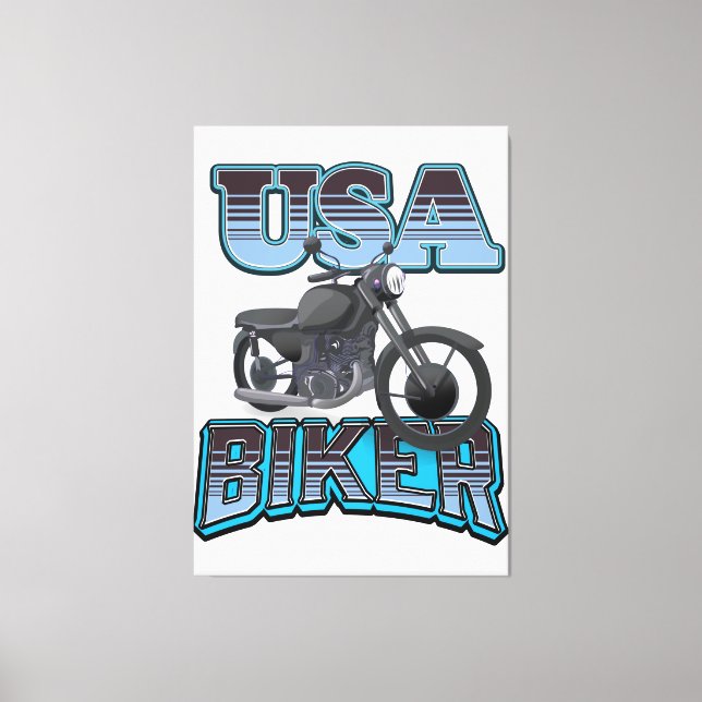 Lienzo logotipo de USA Biker (Anverso)