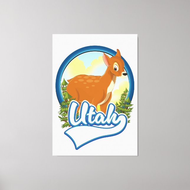 Lienzo logotipo de Utah Deer Travel (Anverso)