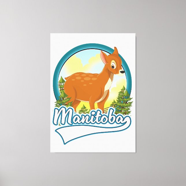 Lienzo logotipo de viaje a Manitoba Canadá (Anverso)