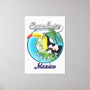 Lienzo logotipo de viaje a Oaxaca México