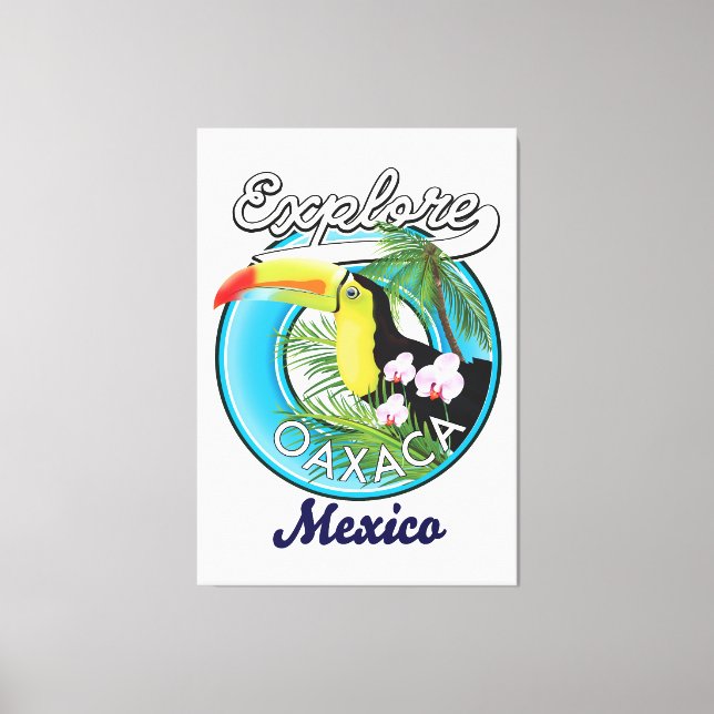 Lienzo logotipo de viaje a Oaxaca México (Anverso)