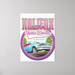 Lienzo logotipo de viaje de Halifax Nueva Escocia 
