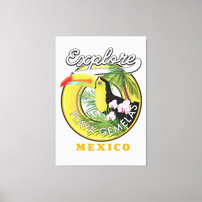 Lienzo Logotipo de viaje Oaxaca México (Anverso)