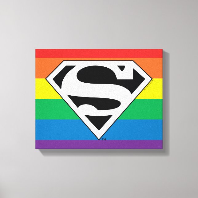Lienzo Logotipo del arco iris de Superman (Anverso)