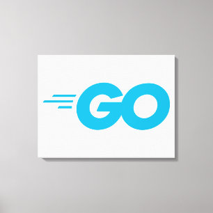 Lienzo Logotipo Golang (Lenguaje de programación Go)