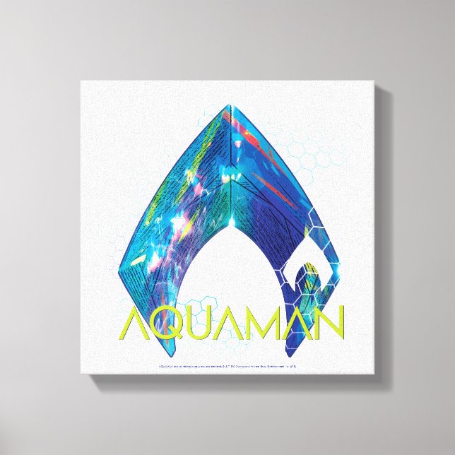 Lienzo Logotipo refractado el | de Aquaman Aquaman (Anverso)