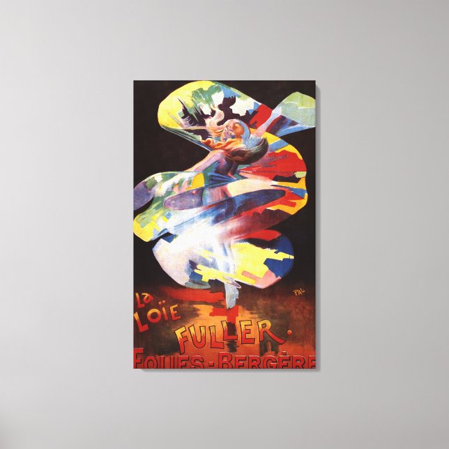 Lienzo Loie Fuller en el Teatro Folies-Bergere (Anverso)