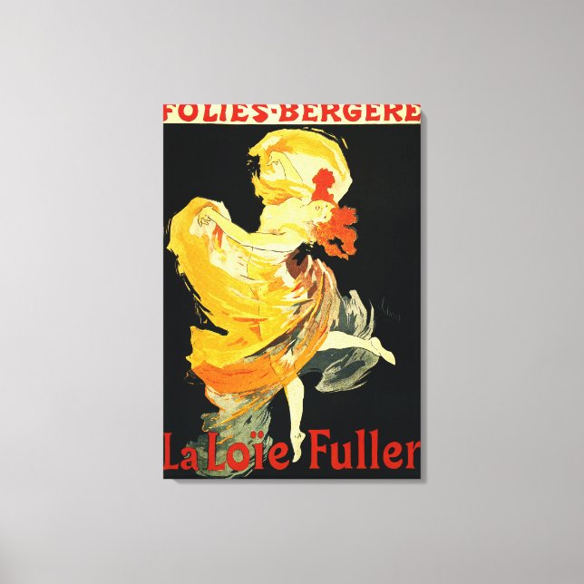 Lienzo Loie Fuller en el Teatro Folies-Bergere (Anverso)