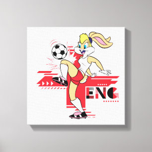 Lienzo Lola Bunny Equipo Inglaterra Gráfico de Fútbol