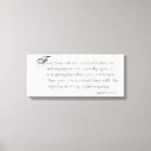 Lienzo Lona de la tipografía del 41:10 de Isaías del