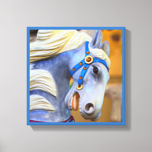 Lienzo lona del caballo del tiovivo 18 series