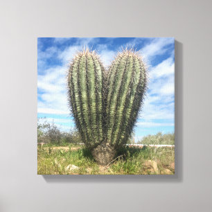 Lienzo lona del saguaro del amor