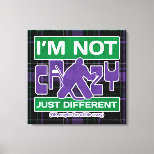 Lienzo Lona divertida de la caja del portero del hockey