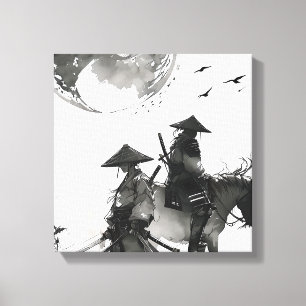 Lienzo lona envolvente premium samurai