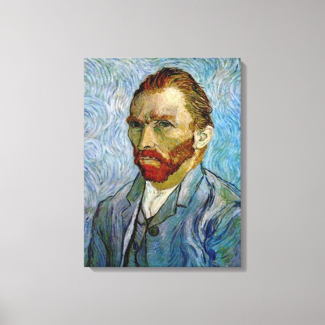 Lienzo Lona envuelta autorretrato de Van Gogh (Anverso)