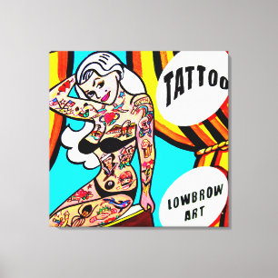 Lienzo lona envuelta blonde tatuada