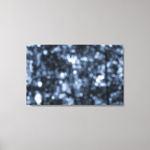 Lienzo Lona envuelta Bokeh azul