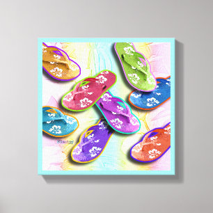 Lienzo Lona envuelta galería de los FLIPS-FLOPES del art