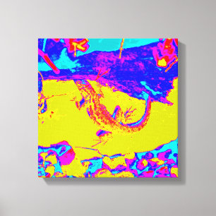Lienzo lona envuelta lagarto abstracto