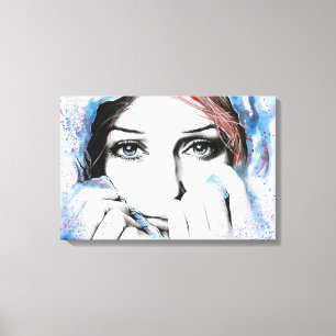 Lienzo Lona envuelta pintura de la acuarela del retrato