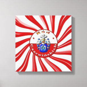 Lienzo Lona envuelta premio del escudo de la familia de