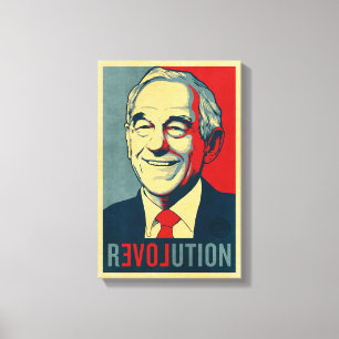 Lienzo Lona envuelta revolución de Ron Paul