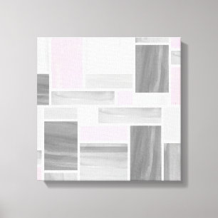 Lienzo Lona gris y rosada del vitral (12x12)