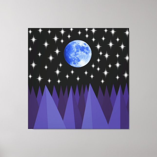 Lienzo Lona Impresa Estirada Luz de Estrella Lunar (Anverso)