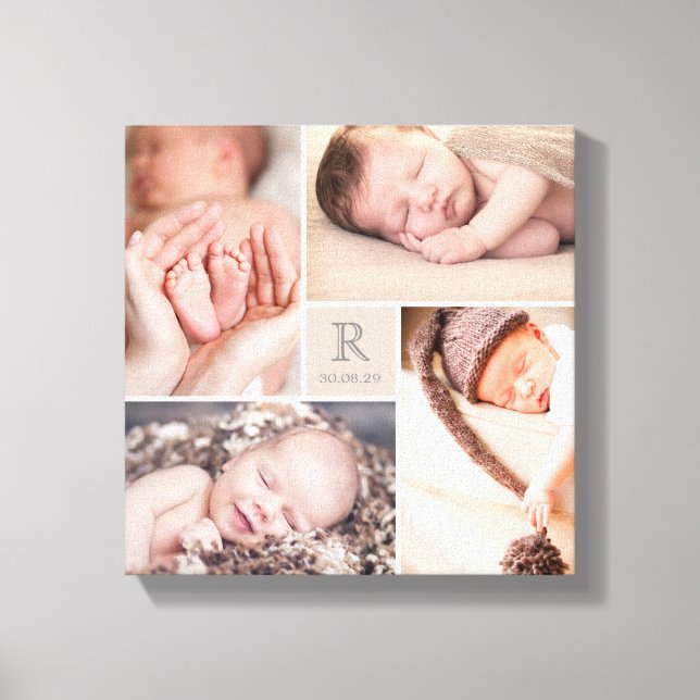 Lienzo Lona moderna del collage de fotos del cuarto de (Anverso)