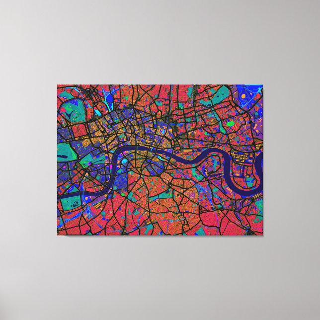 Lienzo London England Street Map (Anverso)