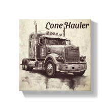 "Lone Hauler - Negrita Carbón Bobtail Truck Art Pr