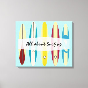 Lienzo Longboard de vintage