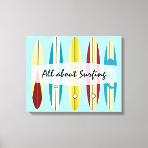 Lienzo Longboard de vintage