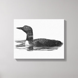Lienzo Loon en el lago