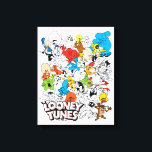 Lienzo LOONEY TUNES™ Color Pop Pattern<br><div class="desc">LOONEY TUNES™ | Mira este divertido patrón de personajes con personajes en blanco y negro,  brotes de color o color completo!</div>
