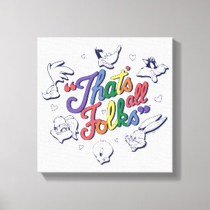 Lienzo LOONEY TUNES™ - ¡Todos son amigos! Insignia del or