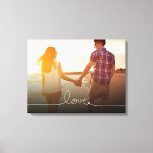 Lienzo Loopy Love Heart String Knot Canvas de fotos moder