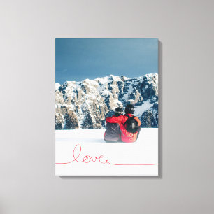 Lienzo Loopy Love Heart String Simple Knot Moderno Photo