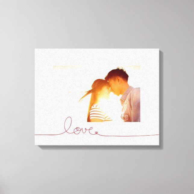 Lienzo Loopy Love Heart String Simple Knot Moderno Photo (Anverso)