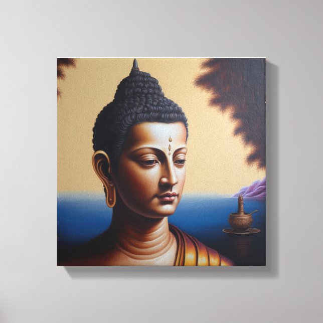 Lienzo lord buddha oil (Anverso)