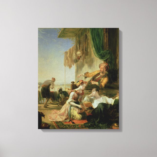 Lienzo Lord Byron reposando en la casa (Anverso)