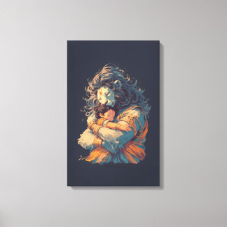 Lienzo Lord Narasimha Hugging Prahlada Canvas Wall Art