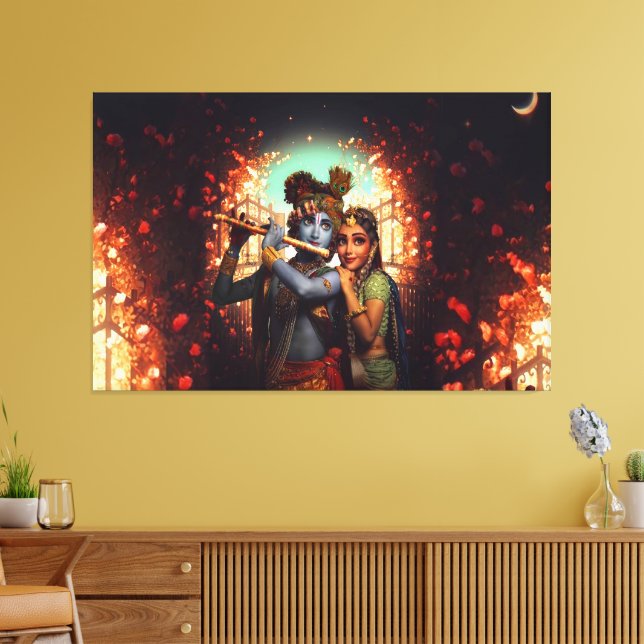 Lienzo Lord Radha Krishna Canvas Imprimir imagen 2 (Insitu (Sala de estar))