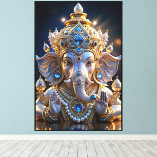 Lienzo Lord Shree Ganesha Crystal & Diamond Escultura