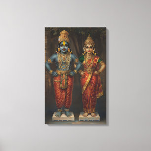Lienzo Lord Vitthal y Rakhumai Devi Canvas Wall Art