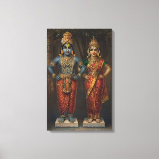 Lienzo Lord Vitthal y Rakhumai Devi Canvas Wall Art