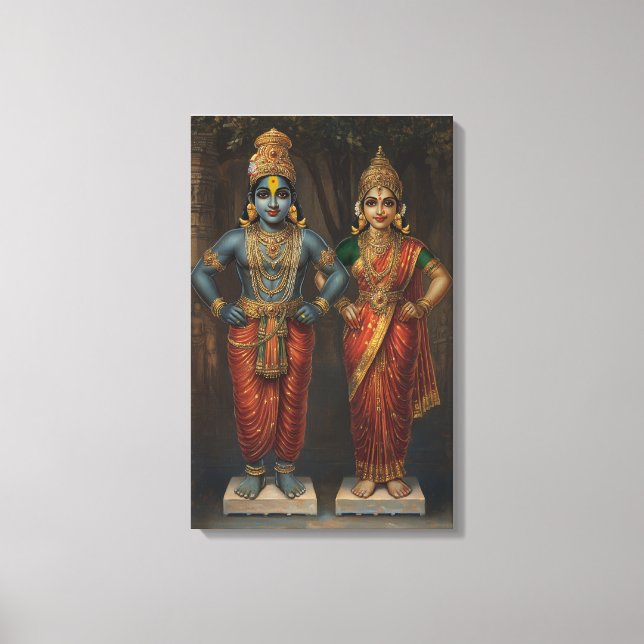Lienzo Lord Vitthal y Rakhumai Devi Canvas Wall Art (Anverso)